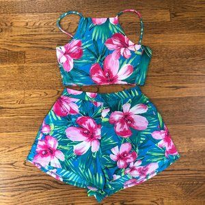 Show Me Your Mumu 2 Piece Cropped Tropical Set